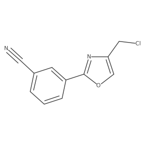 3-[4-(Chloromethyl)-1,3-oxazol-2-yl]benzonitrile结构式