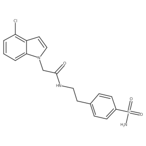 2-(4-chloro-1H-indol-1-yl)-N-[2-(4-sulfamoylphenyl)ethyl]acetamide Structure