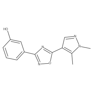 Phenol, 3-[5-(1,5-dimethyl-1H-pyrazol-4-yl)-1,2,4-oxadiazol-3-yl]-结构式