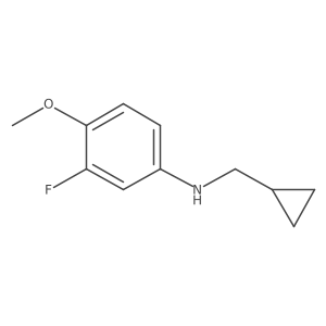 N-(cyclopropylmethyl)-3-fluoro-4-methoxyaniline Structure