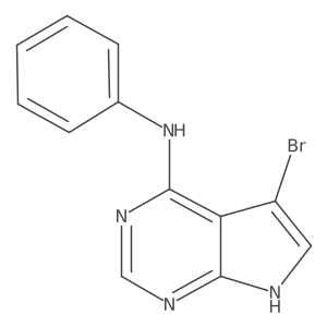 5-bromo-N-phenyl-7H-pyrrolo[2,3-d]pyrimidin-4-amine结构式