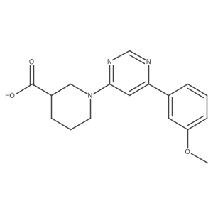 1-[6-(3-Methoxyphenyl)pyrimidin-4-yl]piperidine-3-carboxylic acid结构式