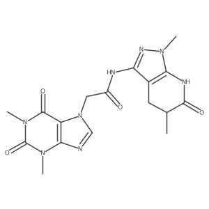2-(1,3-dimethyl-2,6-dioxo-2,3-dihydro-1H-purin-7(6H)-yl)-N-(1,5-dimethyl-6-oxo-4,5,6,7-tetrahydro-1H-pyrazolo[3,4-b]pyridin-3-yl)acetamide Structure