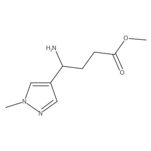 methyl 4-amino-4-(1-methyl-1H-pyrazol-4-yl)butanoate Structure