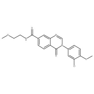 3-(3-chloro-4-methoxyphenyl)-N-(2-methoxyethyl)-4-oxo-3,4-dihydroquinazoline-7-carboxamide结构式