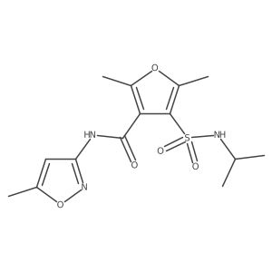 4-(N-isopropylsulfamoyl)-2,5-dimethyl-N-(5-methylisoxazol-3-yl)furan-3-carboxamide Structure