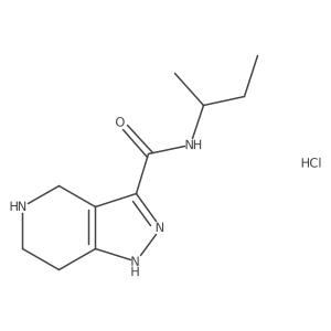 N-(sec-Butyl)-4,5,6,7-tetrahydro-1H-pyrazolo[4,3-c]pyridine-3-carboxamide hydrochloride结构式