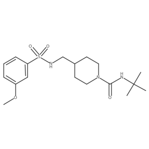 N-tert-butyl-4-[(3-methoxybenzenesulfonamido)methyl]piperidine-1-carboxamide Structure