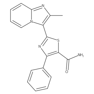 2-(2-Methylimidazo[1,2-a]pyridin-3-yl)-4-phenyl-1,3-thiazole-5-carboxamide Structure