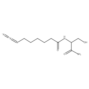 Hexanamide, N-[(1S)-2-amino-1-(hydroxymethyl)-2-oxoethyl]-6-azido- Structure