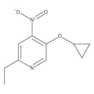 5-Cyclopropoxy-2-ethyl-4-nitropyridine结构式