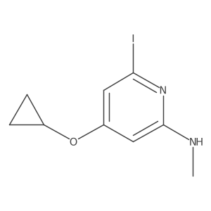 4-Cyclopropoxy-6-iodo-N-methylpyridin-2-amine结构式