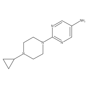 2-(4-Cyclopropyl-1-piperazinyl)-5-pyrimidinamine结构式