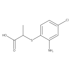2-((2-Amino-4-chlorophenyl)thio)propanoic acid结构式