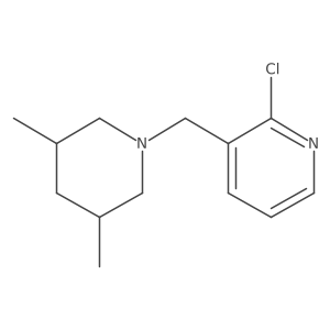 2-Chloro-3-((3,5-dimethylpiperidin-1-yl)methyl)pyridine结构式