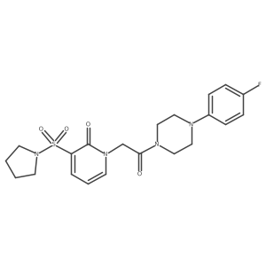 1-(2-(4-(4-fluorophenyl)piperazin-1-yl)-2-oxoethyl)-3-(pyrrolidin-1-ylsulfonyl)pyridin-2(1H)-one Structure