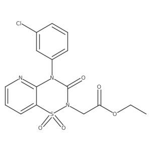 ethyl 2-[4-(3-chlorophenyl)-1,1,3-trioxo-2H,3H,4H-1lambda6-pyrido[2,3-e][1,2,4]thiadiazin-2-yl]acetate结构式