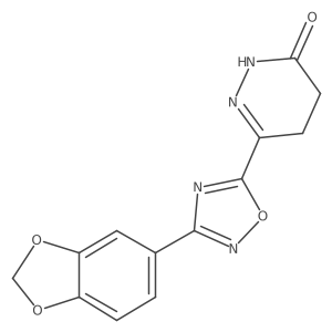 6-[3-(1,3-benzodioxol-5-yl)-1,2,4-oxadiazol-5-yl]-4,5-dihydropyridazin-3(2H)-one结构式