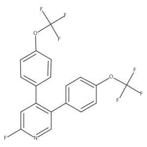 Pyridine, 2-fluoro-4,5-bis[4-(trifluoromethoxy)phenyl]- Structure