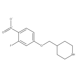 4-[(3-Fluoro-4-nitrophenoxy)methyl]piperidine Structure