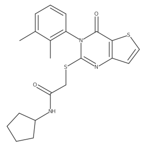 N-cyclopentyl-2-{[3-(2,3-dimethylphenyl)-4-oxo-3,4-dihydrothieno[3,2-d]pyrimidin-2-yl]sulfanyl}acetamide Structure