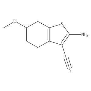 2-Amino-6-methoxy-4,5,6,7-tetrahydro-1-benzothiophene-3-carbonitrile Structure