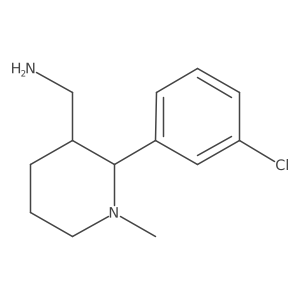 [2-(3-Chlorophenyl)-1-methylpiperidin-3-yl]methanamine Structure