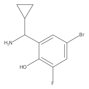 2-[Amino(cyclopropyl)methyl]-4-bromo-6-fluorophenol Structure