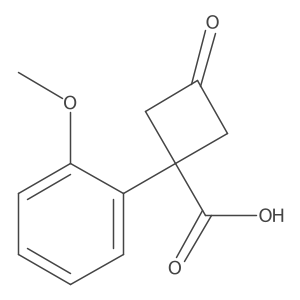1-(2-Methoxyphenyl)-3-oxocyclobutane-1-carboxylic acid Structure