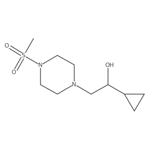 1-Cyclopropyl-2-(4-(methylsulfonyl)piperazin-1-yl)ethanol Structure