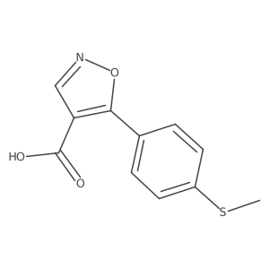 5-[4-(Methylsulfanyl)phenyl]-1,2-oxazole-4-carboxylic acid Structure
