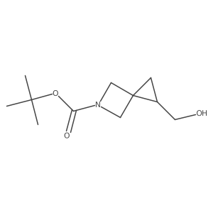 Tert-butyl 1-(hydroxymethyl)-5-azaspiro[2.3]hexane-5-carboxylate结构式