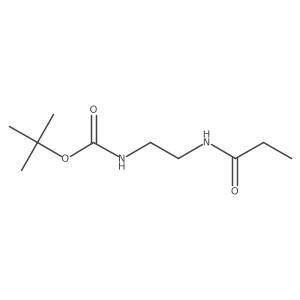1,1-Dimethylethyl N-[2-[(1-oxopropyl)amino]ethyl]carbamate结构式