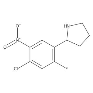 (R)-2-(4-Chloro-2-fluoro-5-nitrophenyl)pyrrolidine结构式