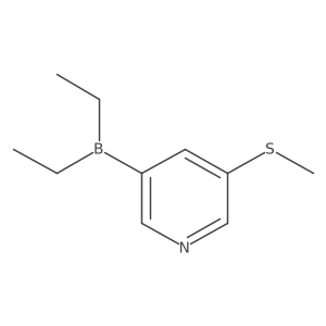Pyridine, 3-(diethylboryl)-5-(methylthio)-结构式