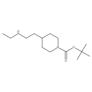 tert-Butyl 4-(2-(ethylamino)ethyl)piperidine-1-carboxylate结构式