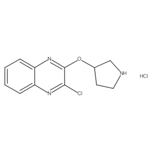 2-Chloro-3-(pyrrolidin-3-yloxy)quinoxaline hydrochloride结构式