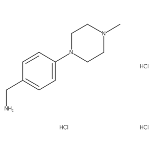 1-[4-(4-Methylpiperazin-1-YL)phenyl]methanamine trihydrochloride Structure