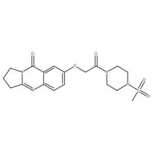 7-{2-[4-(methylsulfonyl)piperazin-1-yl]-2-oxoethoxy}-2,3-dihydropyrrolo[2,1-b]quinazolin-9(1H)-one Structure