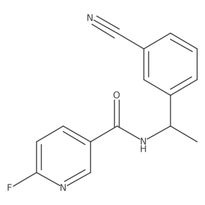 N-[1-(3-Cyanophenyl)ethyl]-6-fluoropyridine-3-carboxamide结构式