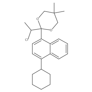 2-(1-Chloroethyl)-2-(4-cyclohexylnaphthalen-1-yl)-5,5-dimethyl-1,3-dioxane Structure