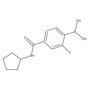 (4-(Cyclopentylcarbamoyl)-2-fluorophenyl)boronic acid Structure