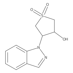 3-Hydroxy-4-(1H-indazol-1-yl)tetrahydrothiophene 1,1-dioxide结构式