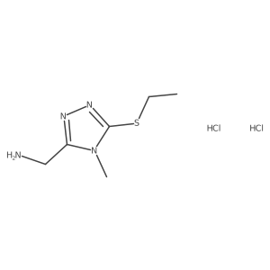 [5-(ethylsulfanyl)-4-methyl-4H-1,2,4-triazol-3-yl]methanamine dihydrochloride结构式