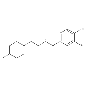 2-Bromo-4-({[2-(4-methylcyclohexyl)ethyl]amino}methyl)phenol结构式