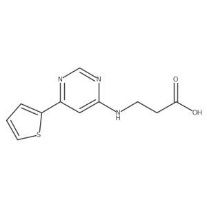 3-{[6-(Thiophen-2-yl)pyrimidin-4-yl]amino}propanoic acid结构式