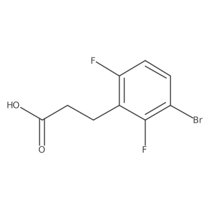3-(3-Bromo-2,6-difluorophenyl)propanoic acid结构式