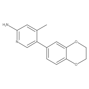 5-(2,3-Dihydrobenzo[b][1,4]dioxin-6-yl)-4-methylpyridin-2-amine结构式