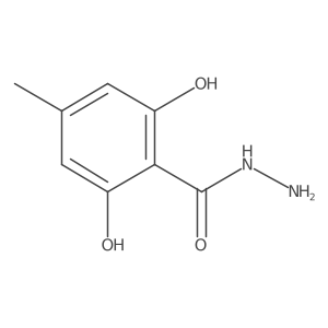 2,6-Dihydroxy-4-methylbenzoic acid hydrazide结构式