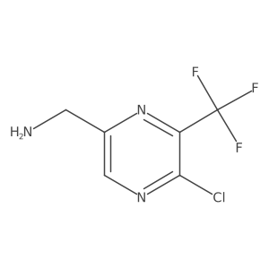 (5-Chloro-6-(trifluoromethyl)pyrazin-2-yl)methanamine Structure